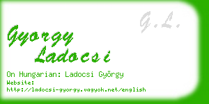 gyorgy ladocsi business card